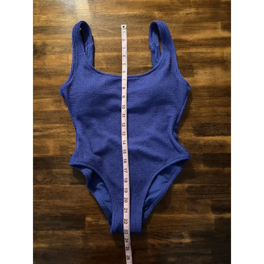 J Crew Women's 4 Claudia Scrunchie One Piece Swimsuit Low Back Bathing Suit